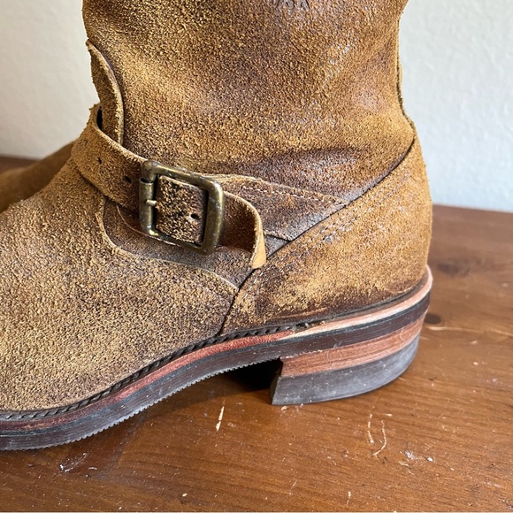 VTG Chippewa Brown Bomber Jacket Suede Engineer Boots Mens 11D Made USA 27911 - Picture 3 of 13